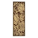 Safavieh Cy2961-3409 Courtyard Collection Antigua Chocolate and Natural Indoor/Outdoor Area Runner, 2-Feet 4-Inch by 9-Feet 11-Inch
