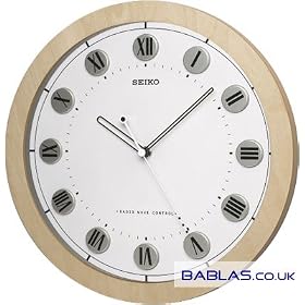 Seiko Radio Controlled Wall Clock QXR125Y  30.5cm