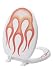 White with Flames Elongated Toilet Seat