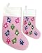 Pet Themed Holiday Stockings  Pink with Trees/Large