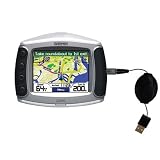 Retractable USB Cable for the Garmin Zumo 400 with Power Hot Sync and Charge capabilities - Gomadic Brand w/ TipExchange Technology
