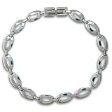 Stainless Steel Open Link Women's Bracelet. 7 Inches.