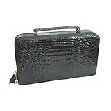 高級カイマンクロコダイル メンズMiniバッグ(ベリー) ブラック BW-R658U