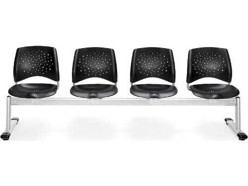 OFM Stars 4-Beam Seating with 4 Plastic Seats