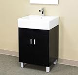 22.8 Inch Contemporary Single Sink Vanity (Dark Espresso) (35.8H x 22.8W x 17.4D)