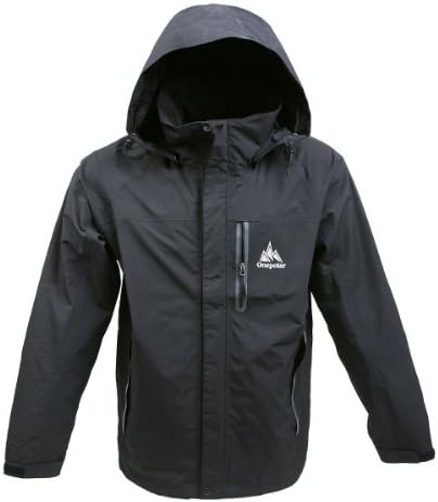 Onepolar Men's Male Outdoor Wind Breaker Jacket Anorak Functional Outerwear Black XL