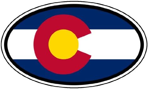 Colorado State Flag Car Bumper Sticker Decal Oval