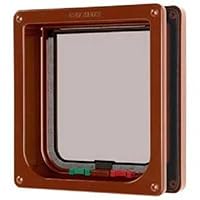 Cat Mate 4 Way Locking Cat Flap with Door Liner Brown