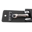 Edwin Jagger Genuine Black Leather Travel Case with Mach 3 Razor, Tweezers and Nail Clippers