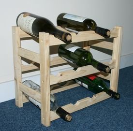 12 bottle stock type wine rack kit