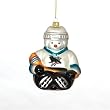 San Jose Sharks NHL Glass Snowman Ornament (5.5)"