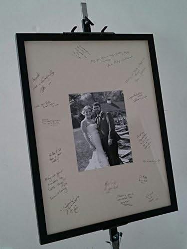 Large Wedding Photo Frame 18x24 inch with Guest Signature Board. Ready for your guests to sign and add your wedding day photograph and personal Text box. by Vesey