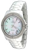 Oniss #ON793-L Unisex Midsize White Ceramic MOP Dial Watch