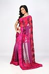 Red Embroidery Parsee Saree
