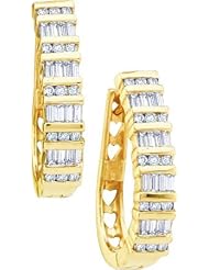 1.00CTW DIAMOND LADIES FASHION HOOPS