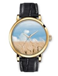 SPRAWL Aanalog Fashion Series Gold Ladies Watches of Genuine Black Leather Strap,Unique Wrist Watch for Women Girls Designed with Gentle breeze