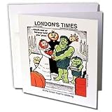 Londons Times Funny Music Cartoons - Green Giant s Wedding - Greeting Cards-6 Greeting Cards with envelopes