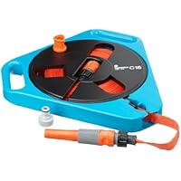 Gardena 756 49.5-Foot Flat Garden Hose In Cassette With End Connector and Spray Nozzle