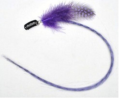 New 18" Multi Color Clip in Feather Hair Extension (Grape)