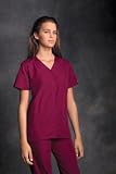 Cherokee Workwear Snap Front Tunic Scrub Top (XS-5X) in Assorted Colors