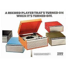 Retro Technology: ITT Record Players - 1960s Print - 40x30cm