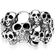 Spikes 316L Stainless Steel A Head of the Game Skull Ring