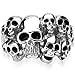 Spikes 316L Stainless Steel A Head of the Game Skull Ring