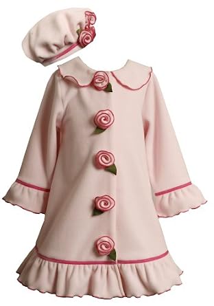 Bonnie Jean Girls 2-6X Ruffle Trim Fleece Coat Set