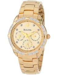 Bulova Womens 98R171 Diamond Set Case Watch