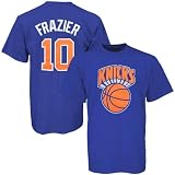 Majestic New York Knicks #10 Walt Frazier Royal Blue T-shirt