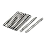 uxcell　ヘキサゴンヘッドドライバービット　ヘックスヒント　5mm　磁気　長さ　75mm　10個入り