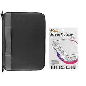 Black Fabric Neoprene Sleeve Case + Clear Reusable LCD Screen Protector for Amazon Kindle DX 9.7 9.7 inch Wireless Reading Device Black Fabric Neoprene Sleeve Case + Clear Reusable LCD Screen Protector for Amazon Kindle DX 9.7