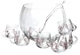 Artland Candy cane 8 pc punch Bowl set
