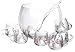 Artland Candy cane 8 pc punch Bowl set