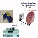 P 150 dig. Satanlage 2 TN, 85 Alu rot, 1 x M 45