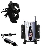 Sanyo MM-5600 Auto Vent Holder with Car Charger - Uses Gomadic TipExchange