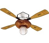 Hunter Fans 44″ Baseball Kid’s Indoor White Ceiling Fan w/ Light & Blades 23252
