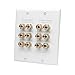 OSD WP12 Banana Binding Post Gold Plated Terminal Decora Style for 6-Speakers (White)