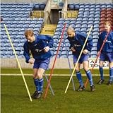 Precision Training - Boundary / Slalom Poles (12) Set with Bag (Colour: 4 x Red / 4 x Blue / 4 x Ye