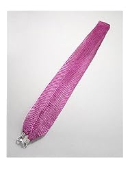 Deep Pink Polyester Necklace In 92.5 Sterling Silver