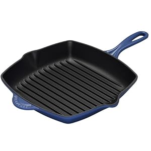 Le Creuset Enameled Cast Iron Cobalt Square Grill Pan 10.25-in. by Le Creuset