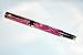 Handmade Pink Acrylic-Swirl Rollerball Pen w/ Gold Trim