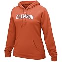 Nike Clemson Tigers Ladies Orange Arch Lettering Fleece Hoody Sweatshirt