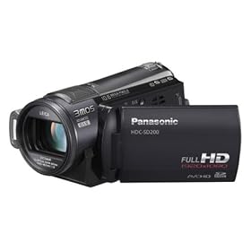 Panasonic HDC-SD200 High Definition Flash Memory Camcorder With SD Card Slot & 3MOS Sensor - Black