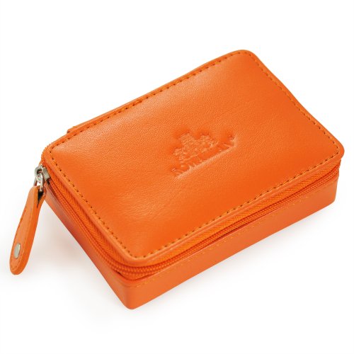 willow tree stores Discount Cathy's Concepts Leather Mini Zip-Around Jewelry Case, Mandarin Orange