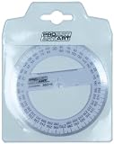 Pro Art 8-Inch Protractor, 360-Degree