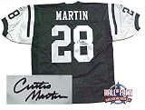 Curtis Martin Autographed/Hand Signed Reebok Green New York Jets Jersey