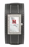 Nebraska Cornhuskers Women's Black Leather Starlette Watch