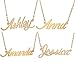 AOLO Personalized Name Necklace Tiny Charm Necklace in Sliver Golden