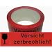 3 Stk. BUDGET Packband Klebeband 50mmx66m, 'VORSICHT ZERBRECHLICH'